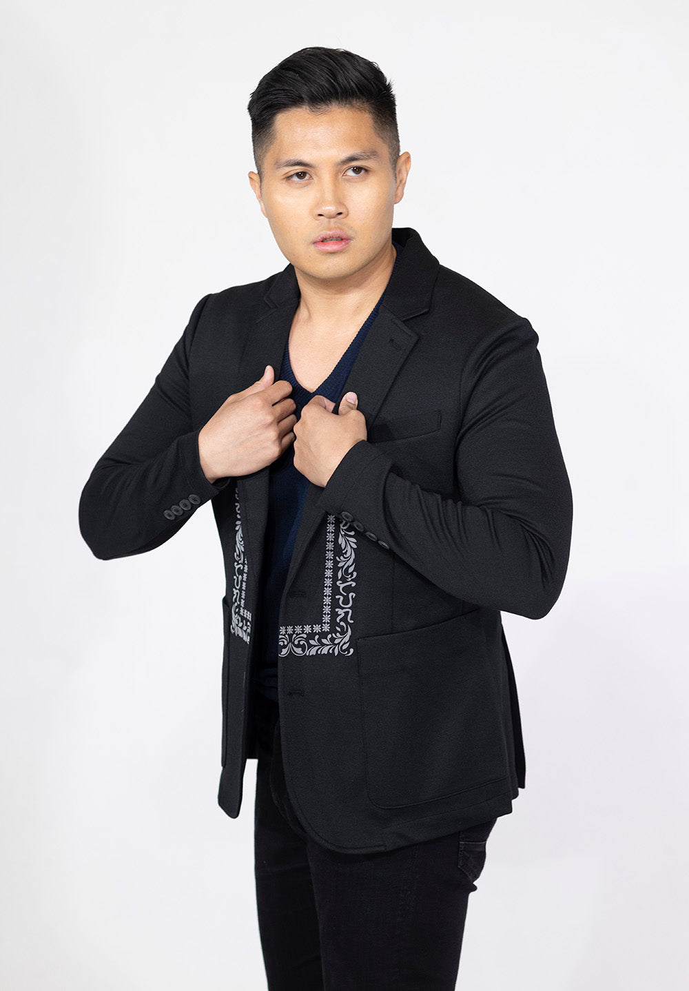 Ascend Filipino Blazer with Signature Pattern + Baybayin - Men