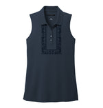 Ascend Sleeveless Polo Shirt with Signature Design Pattern - Women