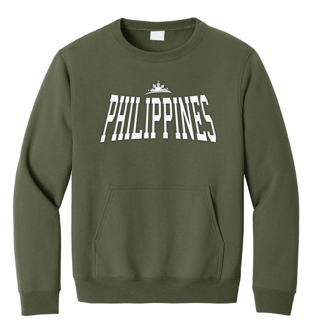 Philippines Crewneck Sweatshirt with Pocket by Pinoy Rising