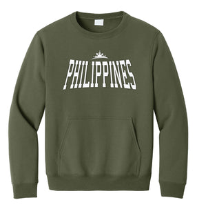Philippines Crewneck Sweatshirt with Pocket by Pinoy Rising