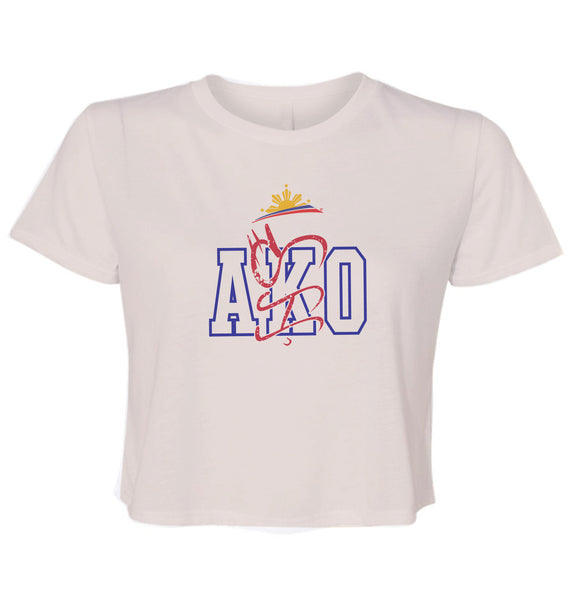 Filipino Ladies Cropped Shirt - AKO by Pinoy Rising