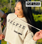 SELFIE - Crop Hoodie - POP Line Designs by Mae Day Marketing Inc.