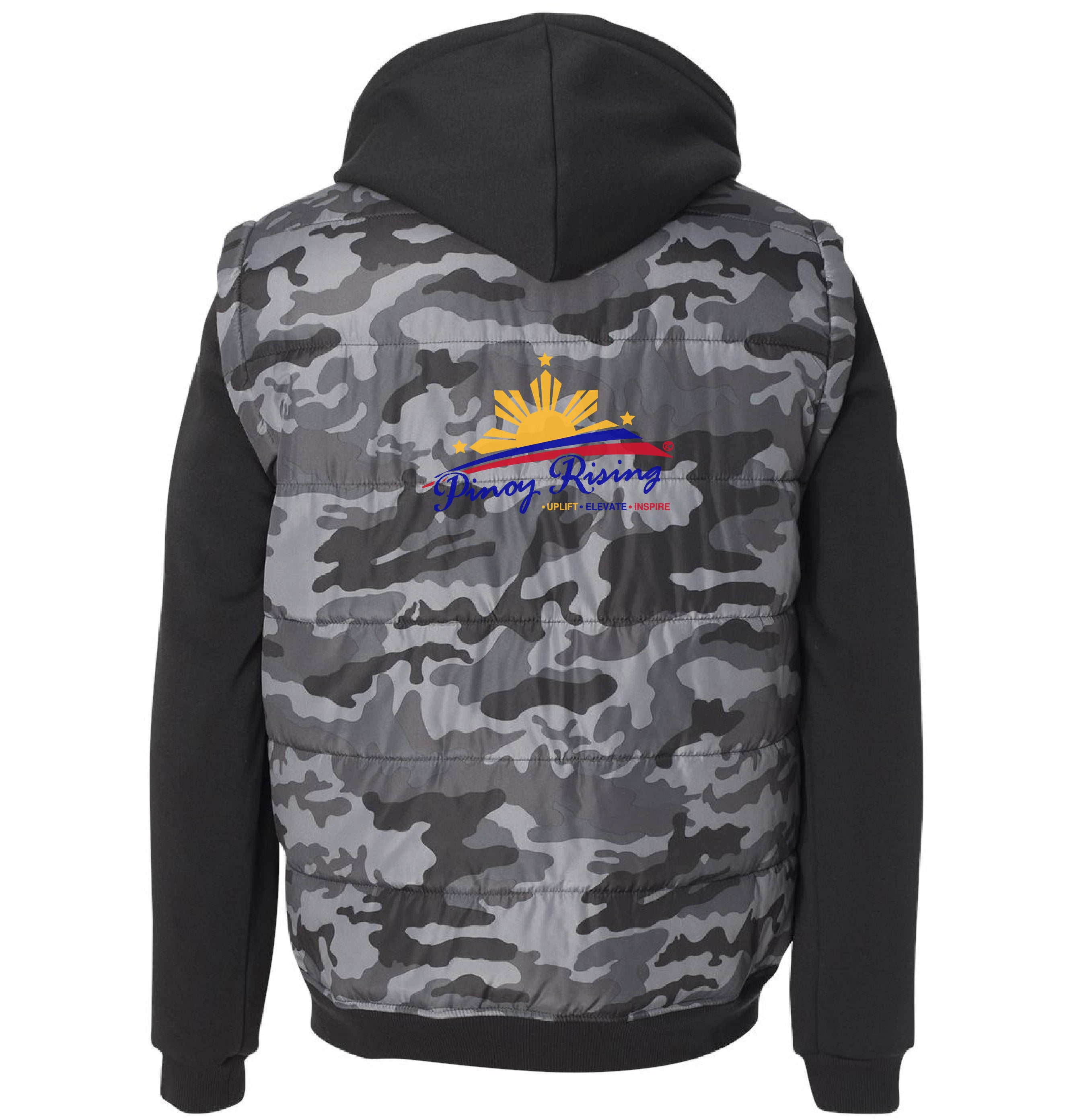 Filipino Jacket Puff Vest with Fleece Sleeves