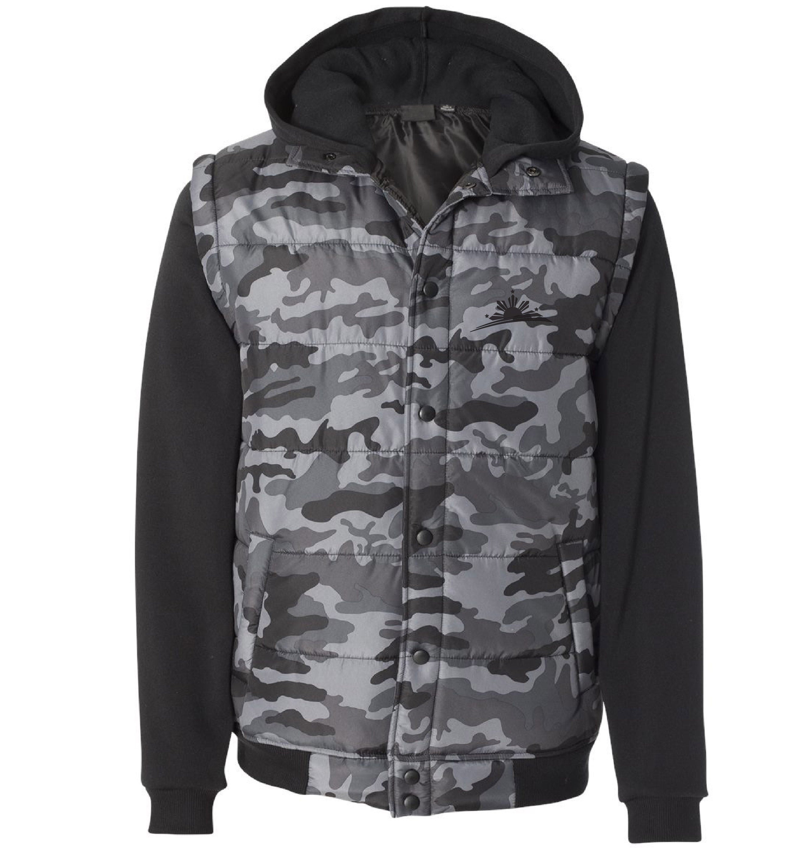 Filipino Jacket Puff Vest with Fleece Sleeves