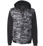 Filipino Jacket Puff Vest with Fleece Sleeves