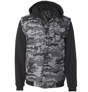 Filipino Jacket Puff Vest with Fleece Sleeves