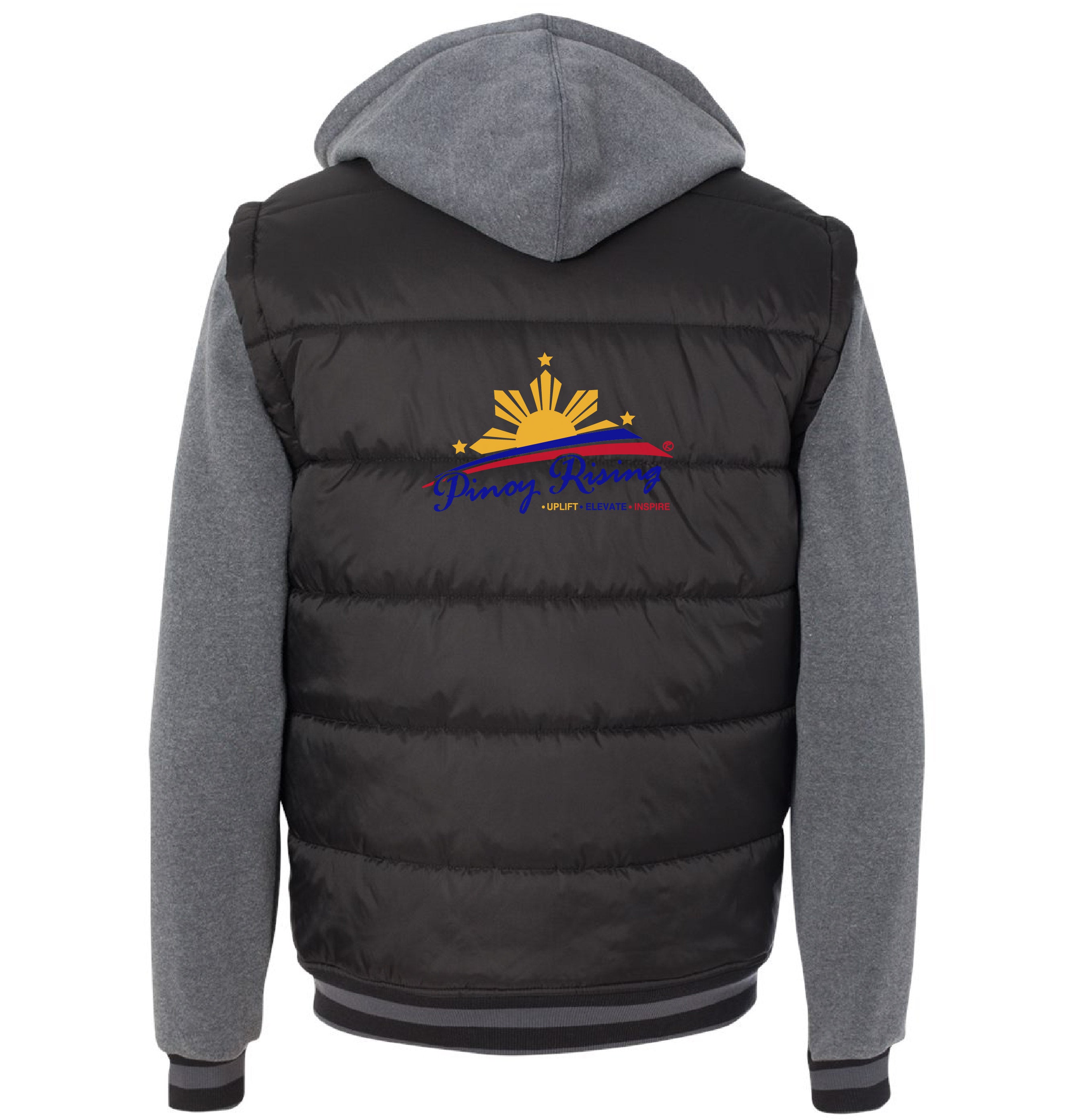 Filipino Jacket Puff Vest with Fleece Sleeves