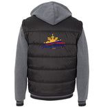 Filipino Jacket Puff Vest with Fleece Sleeves