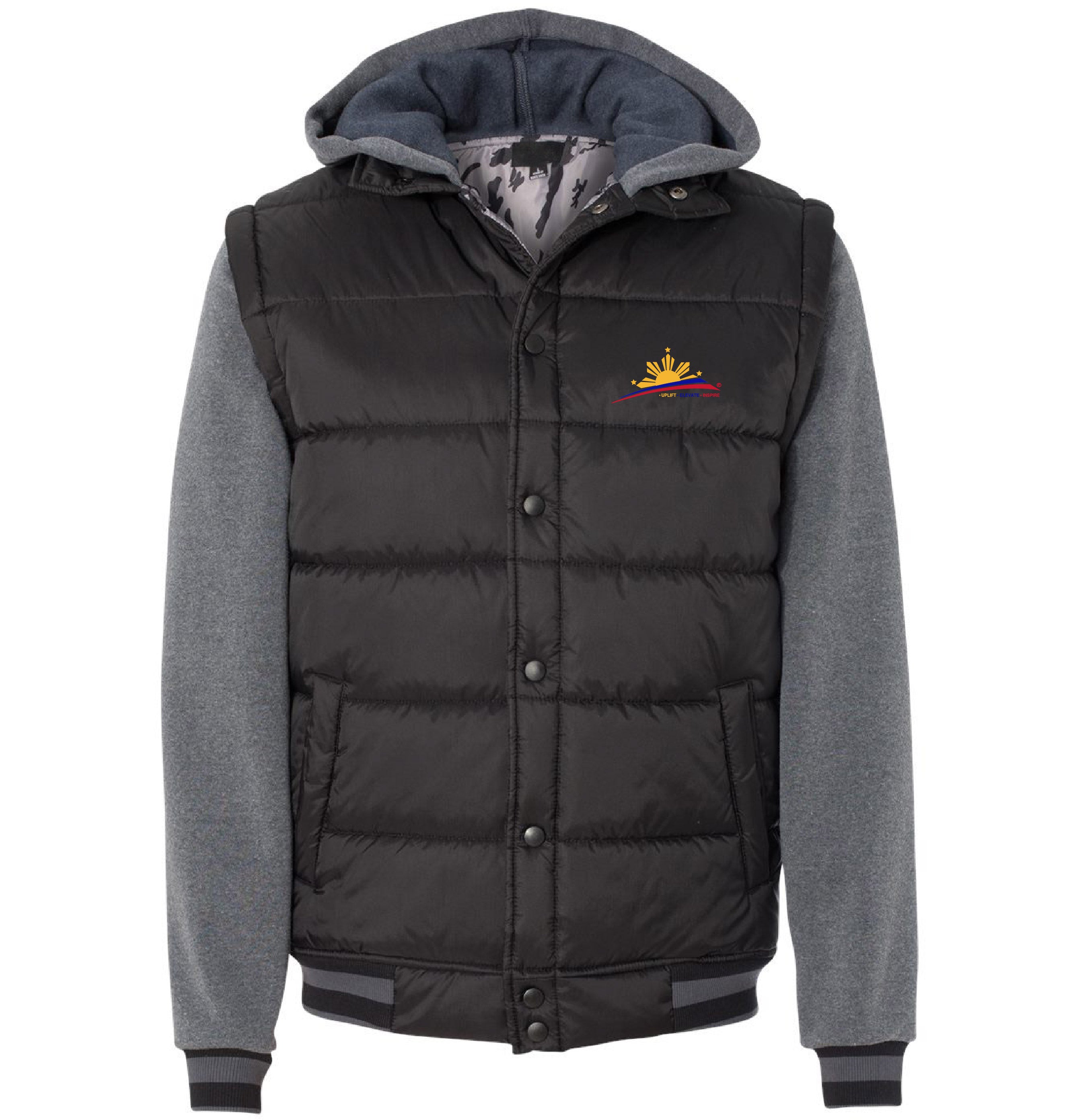 Filipino Jacket Puff Vest with Fleece Sleeves