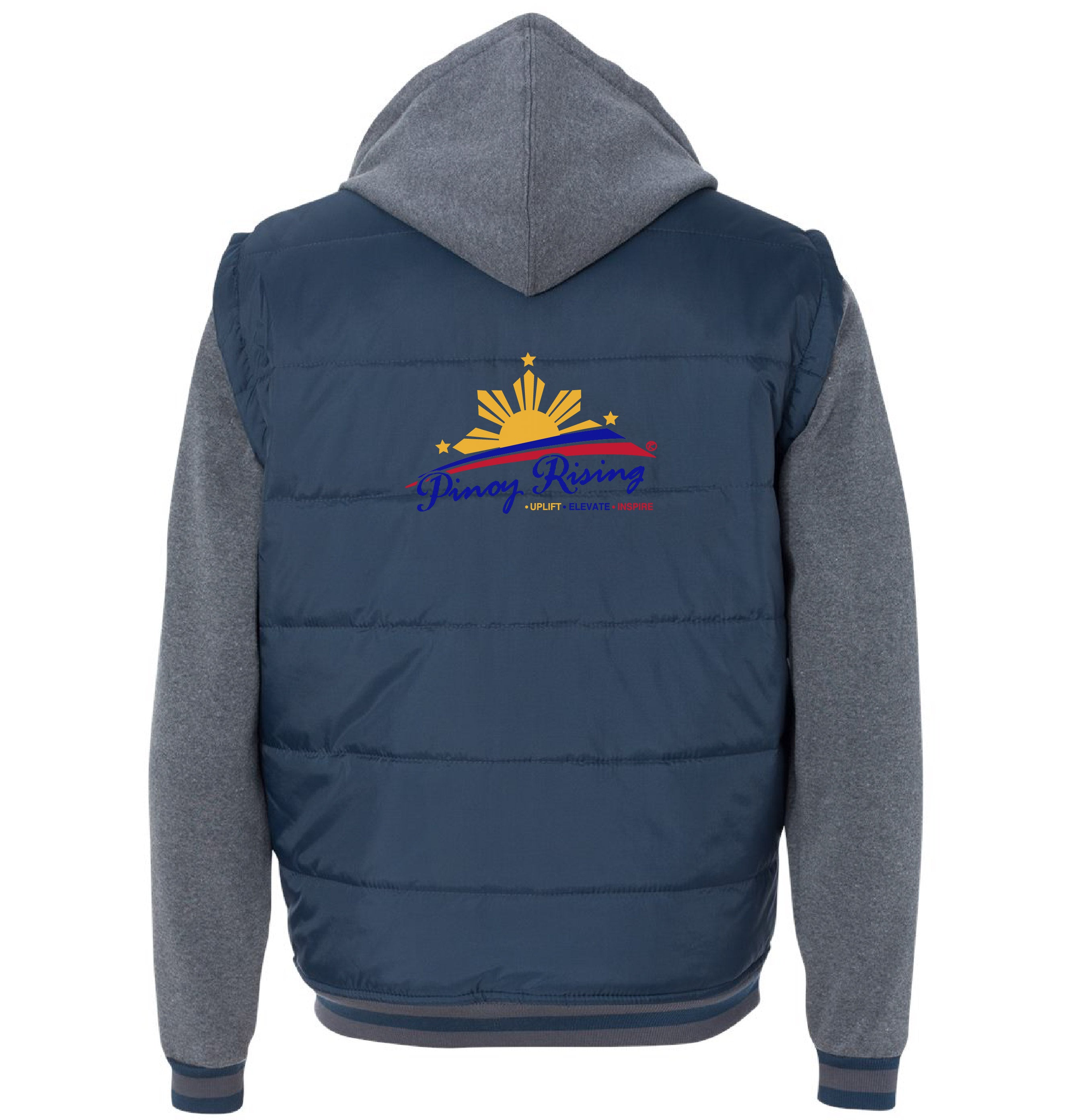 Filipino Jacket Puff Vest with Fleece Sleeves