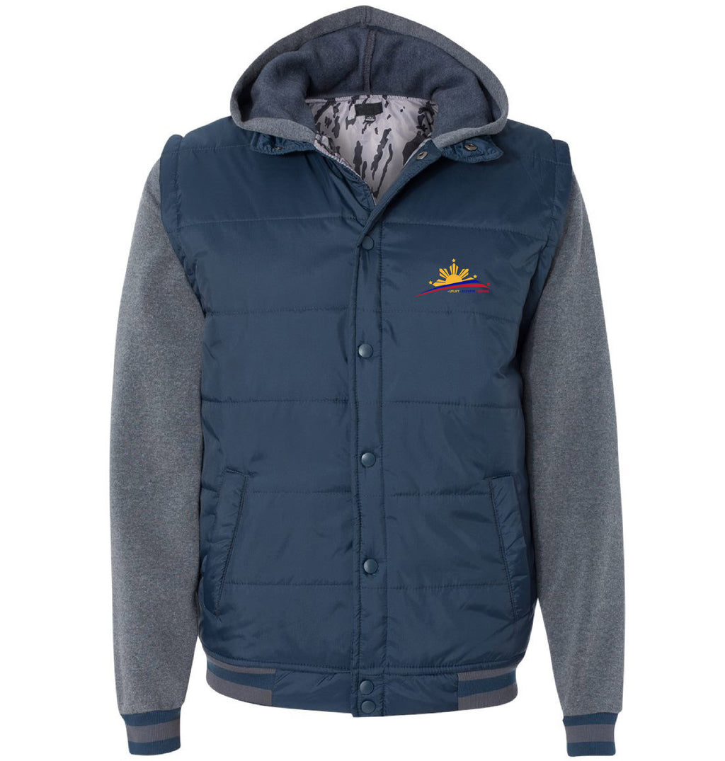 Filipino Jacket Puff Vest with Fleece Sleeves