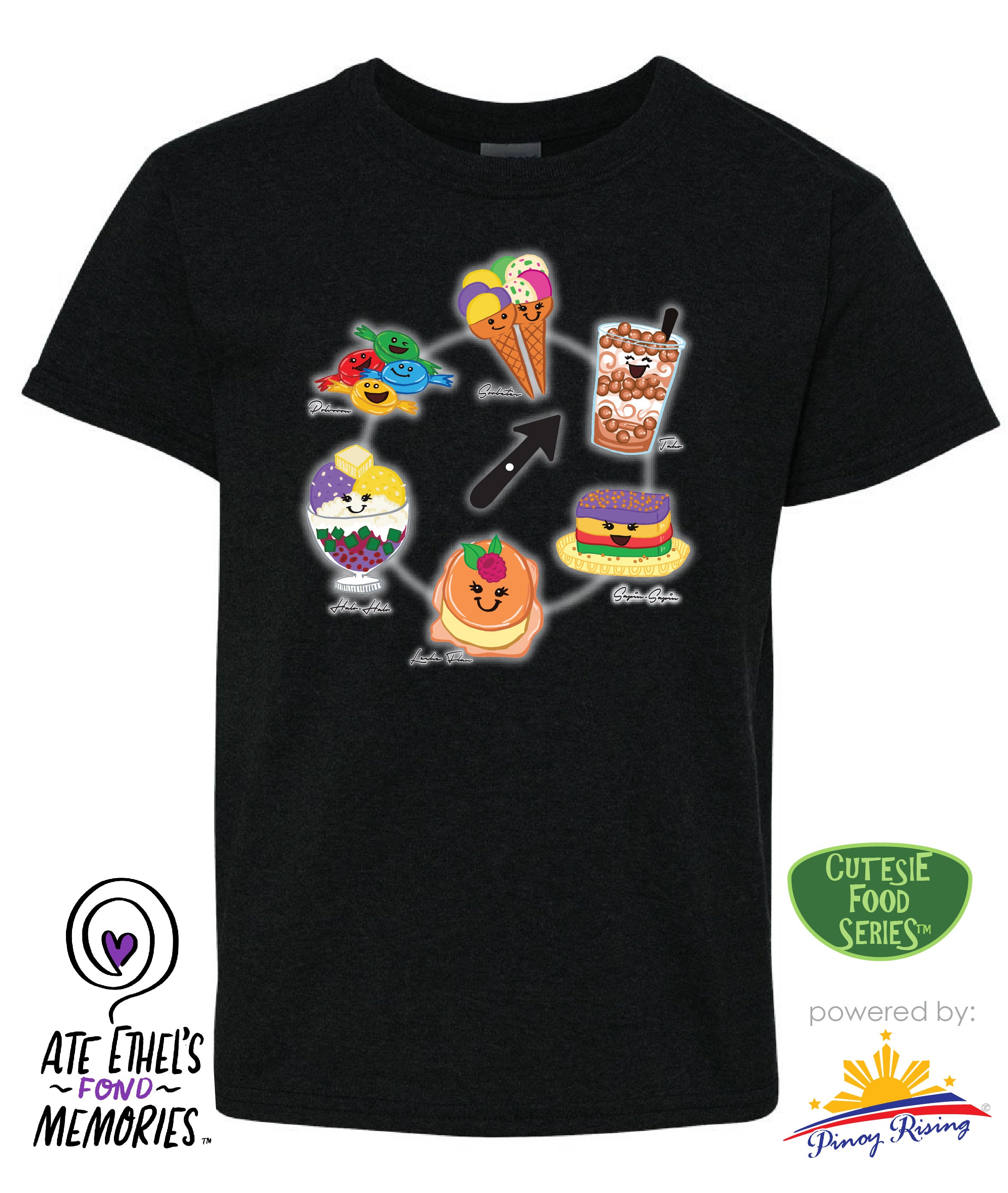 Food O'Clock - Youth - Cutesie Food Shirt by Pinoy Rising