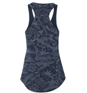 "Movement" Pleated Racerback Tank Top - Women
