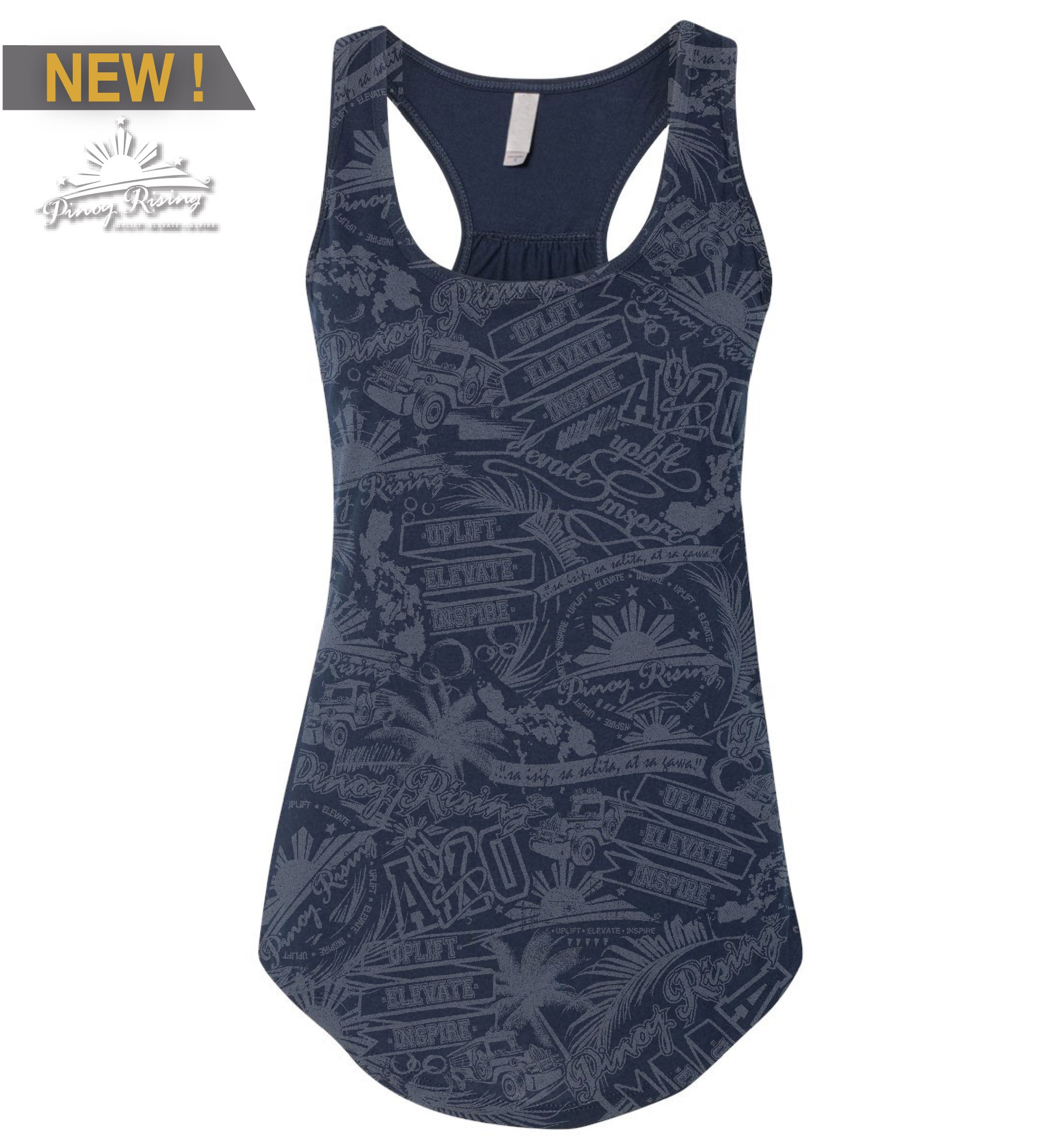 "Movement" Pleated Racerback Tank Top - Women