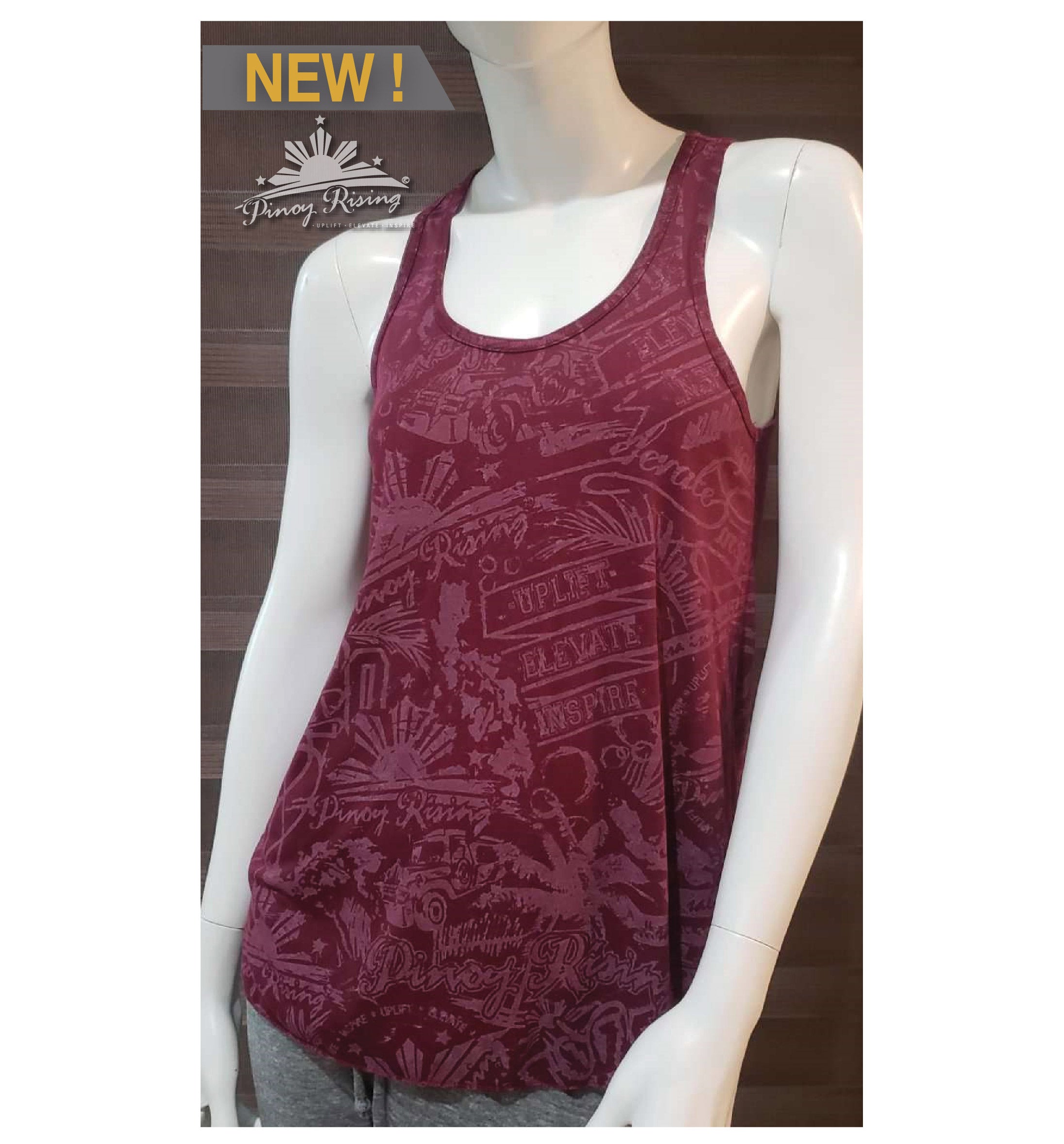 "Movement" Pleated Racerback Tank Top - Women