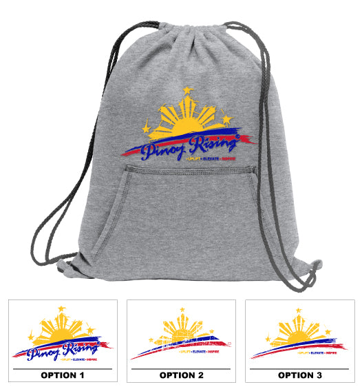 Fleece Sweatshirt Material Drawstring Bag Backpack