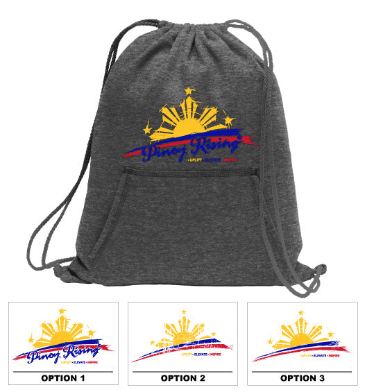 Fleece Sweatshirt Material Drawstring Bag Backpack