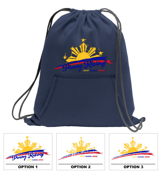 Fleece Sweatshirt Material Drawstring Bag Backpack