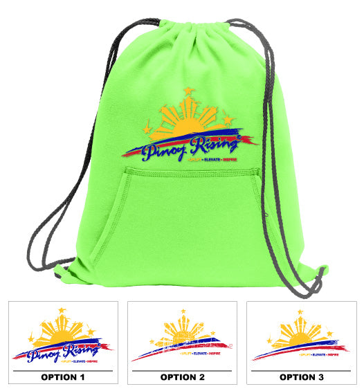 Fleece Sweatshirt Material Drawstring Bag Backpack
