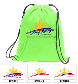 Fleece Sweatshirt Material Drawstring Bag Backpack
