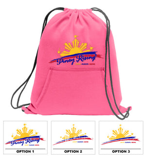 Fleece Sweatshirt Material Drawstring Bag Backpack