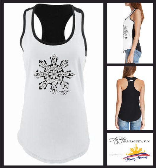 Sampaguita Sun Two-Tone Racerback Tank Top - Women