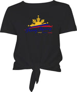 Filipino Tie Front Tee - Women
