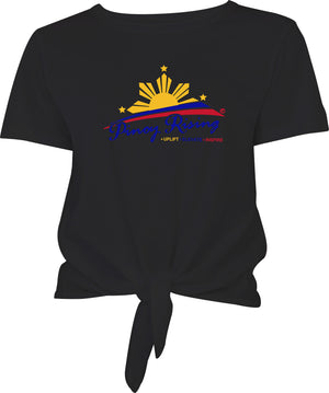 Filipino Tie Front Tee - Women